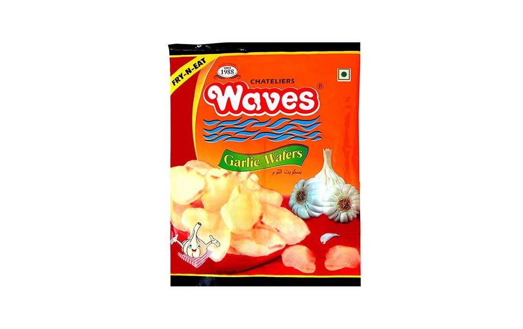 Chateliers Waves Garlic Wafers    Pack  100 grams